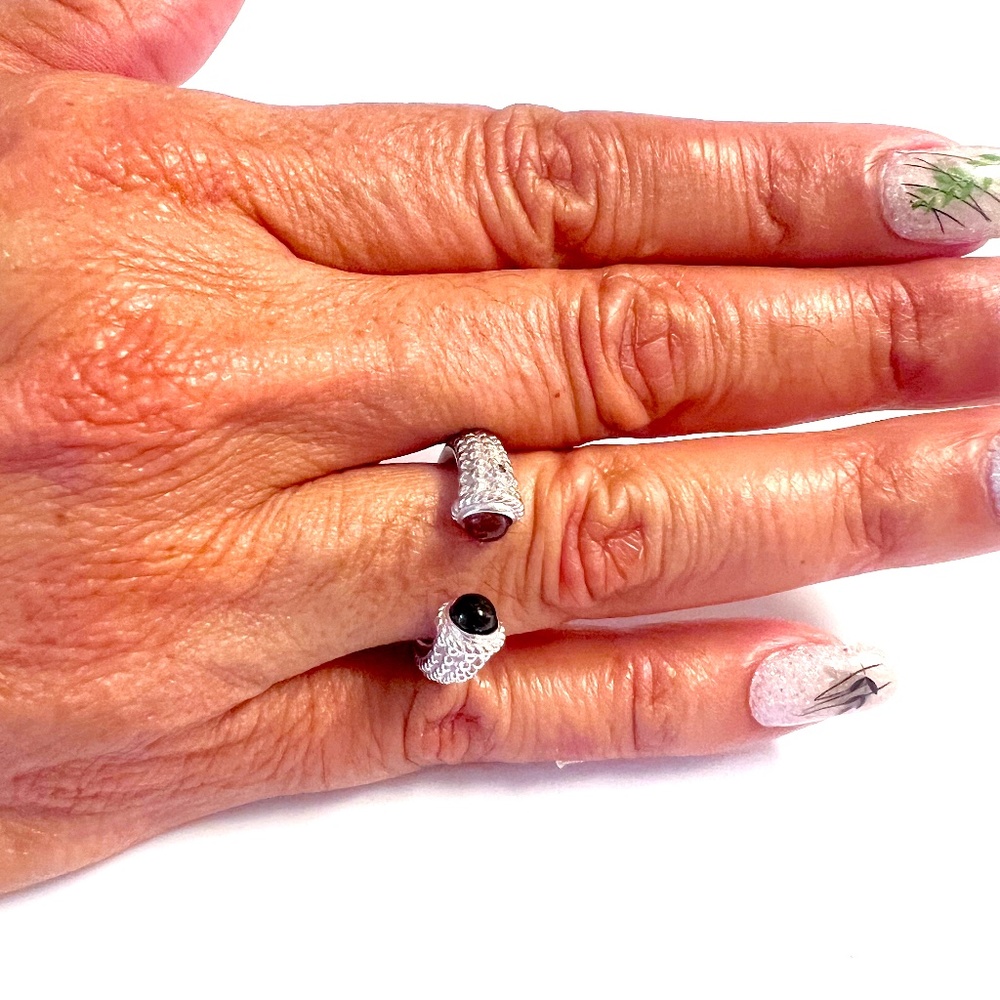 QVC Sterling Silver Size 5 multi gemstone ring